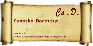 Császka Dorottya névjegykártya