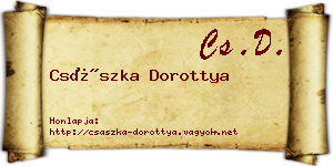 Császka Dorottya névjegykártya