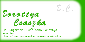 dorottya csaszka business card